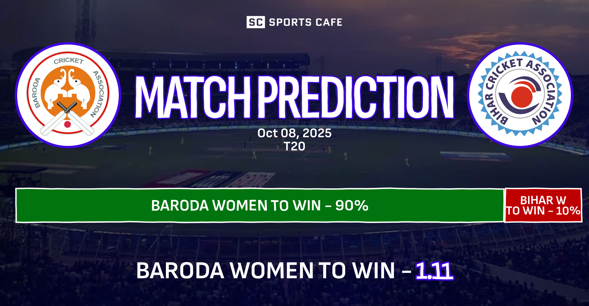 Baroda Women vs Bihar Women